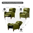 thumbnail image 3 of 14 Karat Home Leather Recliner Chair with Adjustable Backrest & Footrest, Push Back Sofa Chair for Bedroom, Olive, 3 of 10