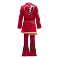 thumbnail image 6 of Red Princess Halloween Costume, Daughter of Queen of Hearts Red Costume Jacket Skirt T-Shirt Pants Set for Kids Girls for Cosplay Costume Party & Festival, 6 of 9