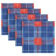 thumbnail image 5 of Iauyy Satin Napkins Set of 1- Blue Red Tartan Plaid DIY Printing Decoration Cloth Napkin- Easy Care for Home/Party, 5 of 8