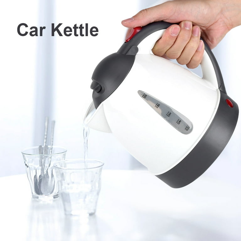 FAGINEY Travel Car Kettle,1000mL 12V Portable Car Kettle Lighter Plug Water  Heater Bottle for Tea Coffee Travel, 12V Car Kettle 
