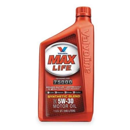 Valvoline Oil VV1556 MaxLife; SAE 5W-30; Synthetic; 1 Quart Bottle; Case Of 6