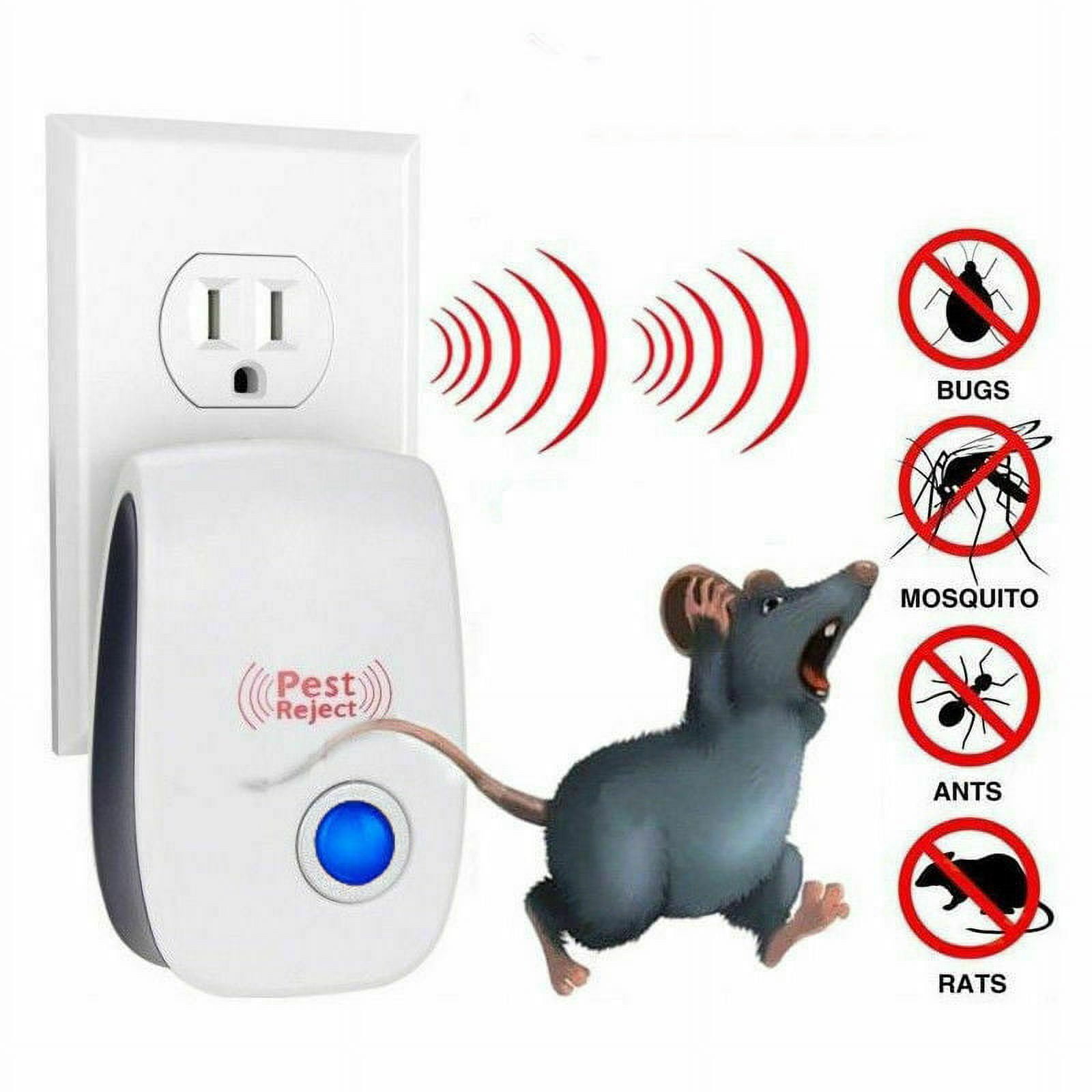 Ultrasonic Pest Repeller 6 Pack, Pest Control Ultrasonic Repellent, Electronic Insects & Rodents Repellent