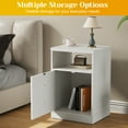 thumbnail image 2 of May in Color white Nightstand with Storage Shelf & Door, Faux Drawer Design End Table, Compact Side Table for Bedrooms, Dorm Rooms & Small Spaces, Set of 1, 2 of 9