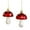 A, variant on harmtty Xmax 2Pcs Christmas Pendant Exquisite Mushroom Donut Santa Claus Shape Xmas Tree Hanging Ornament for Festive Decoration A