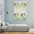 thumbnail image 6 of Bird Branch Kitchen Curtains Valances and Tiers Set of 3 Watercolor Animal Green Leaves Landscape Tier Curtains and Valance with Rod Pocket for Small Windows, 27.5"x36", 6 of 9