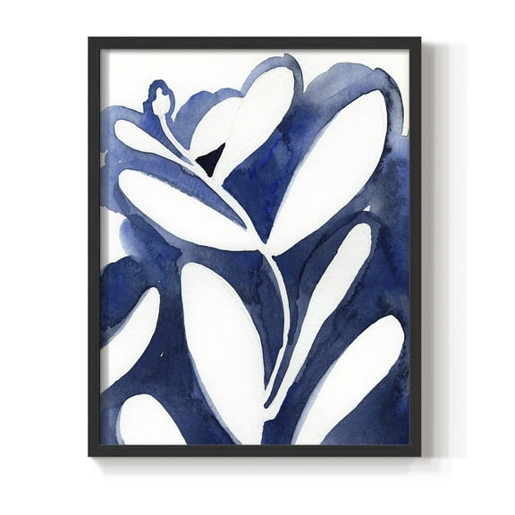 Blue Eucalyptus I Framed Print in Black Solid Wood Framed Print No Nail Hanging