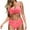 Watermelon Red, variant on VerPetridure Bikini Sets for Women Sexy Women's Fashion Bikini Set Swimsuit Two Piece Filled Swimwear Has A Chest Pad No Steel Support Beachwear