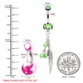 thumbnail image 3 of BodyJ4You 65 Belly Button Rings Dangle Bars 14G Acrylic Rose Goldtone Steel CZ Navel Jewelry Set, 3 of 7