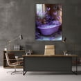 thumbnail image 5 of Mudket Rustic Purple Lavender Bathtub Canvas Wall Art, Farmhouse Bathroom Floral Wall Decor, Butterfly and Flower Pictures for Bathroom, Framed Ready to Hang Wall Art - 12"L x 8"W, 5 of 10