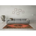 thumbnail image 3 of Ahgly Company Indoor Square Medallion Brown Traditional Area Rugs, 8' Square, 3 of 4