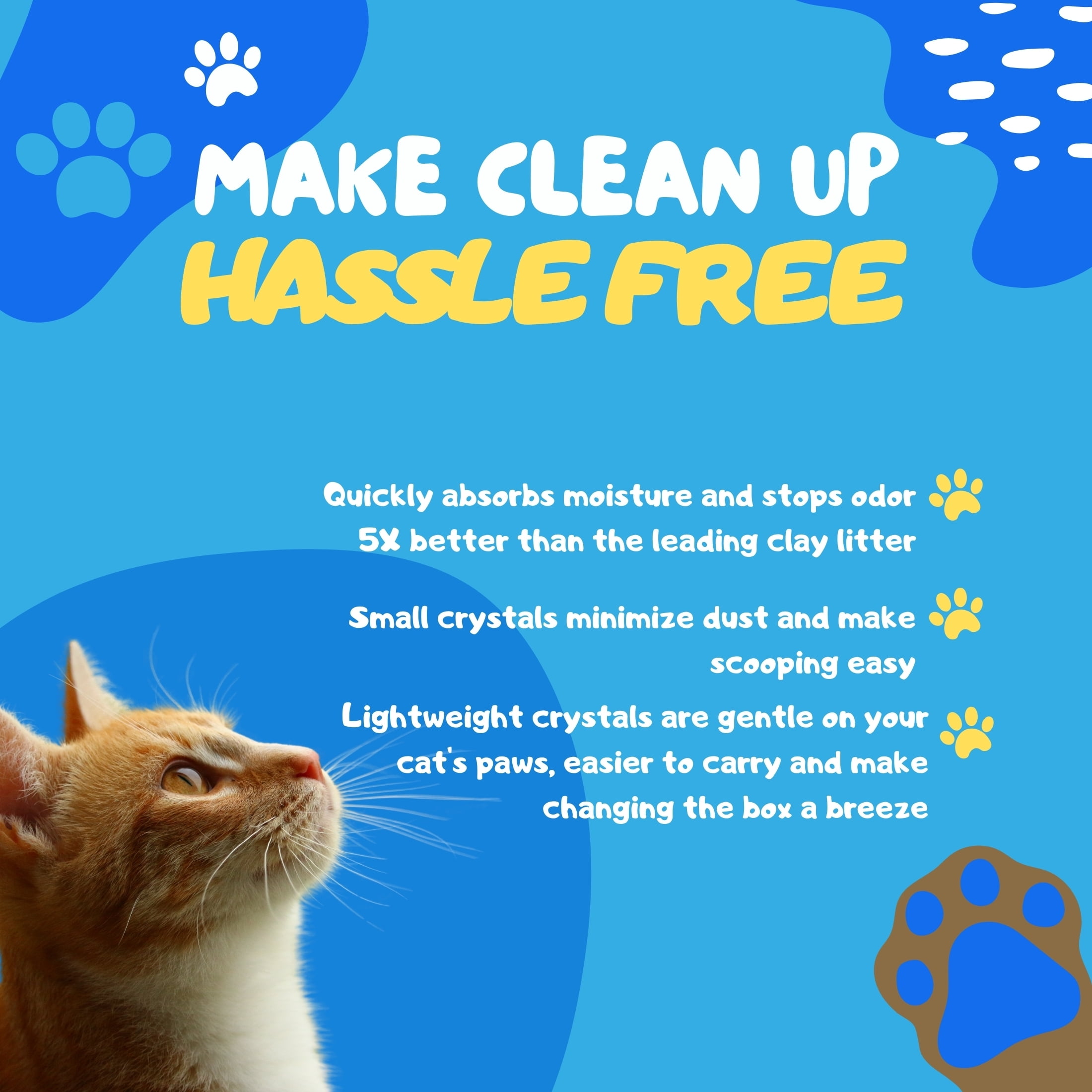 (2) Cat Litter Box Deodorizing Blue Crystals, 15oz Bag Fresh Scent Litterbox Freshener Controls Odors Dissolves Over Time Pet-Friendly Odor Control