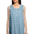 thumbnail image 5 of Moomaya Round Neck WoMen's A-Line Nightdress Sleeveless Printed Cotton Nightwear, 5 of 6