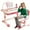 Pink #1, variant on Floseru Kids Desk and Chair Set, Height Adjustable Kids Study Table and Chair Set, Children School Desk with Storage Drawer and Book Stand, Ergonomic Child ToddlerDesk with Sitting Posture Corrector