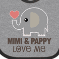 thumbnail image 4 of Inktastic Mimi and Pappy Love Me Elephant Boys or Girls Baby Bib, 4 of 4