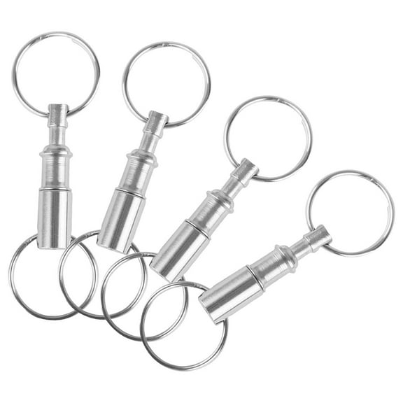 4Pcs Quick Disconnect Key Ring Double Rings Keychain Convenient Key Ring Pendant Key Ring for Crafts