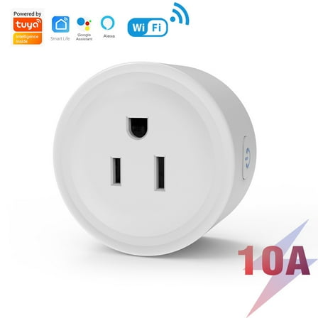 Mini Smart Plug Works with Alexa and Google Home, WiFi Smart Outlet Socket Remote Control Timer Function, Only 2.4GHz Network, No Hub Required, ETL FCC Listed, White