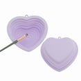 thumbnail image 5 of Unique Bargains 1 Pc Portable Heart Makeup Brush Cleaning Mat Purple, 5 of 7