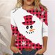 thumbnail image 2 of Tops Navideños Para Mujer Blusas Moda Impreso Camiseta Suelta 3 4 Mangas Cuello Redondo Casual Odeerbi  ODB191515, 2 of 4