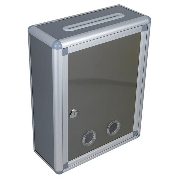 WHAMVOX  Locking Storage Bins Wall Mount Mailbox Mailboxes Office Staff Silver