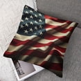 thumbnail image 7 of nygtbtfer Decorations Pillow Covers American Flag Stars Stripes Throw Pillow Case Decorative Pillow Case for Memorial Day Home Sofa Couch, 2 Pack White, 7 of 7