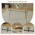thumbnail image 5 of StnTalk Glass Dining Table Set for 4, 5-Piece Set with 4 Black PU Leather Dining Chairs, 0.31' Tempered Glass Table Top with Silver Metal Legs, 5 of 9