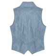 thumbnail image 5 of Atkumj Suede Vest for Women Trendy Stand Collar Cinched Waist Womens Vests Casual Solid Color Button Front Sleeveless Jacket M, 5 of 7