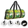 thumbnail image 5 of Fotbe Cartoon Frog Pattern Foldable Sports Gym Bag with Wet Dry Pocket, Ultralight Travel Bag, Large Capacity Duffel Bag, Splash Proof Carry on Bag, Overnight Bag, Weekender Bag, 5 of 8