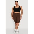 thumbnail image 2 of Womens Plus Size High Waisted Bike Shorts, 2 of 5
