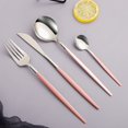 thumbnail image 1 of Juego de cubiertos de acero inoxidable 18/10, vajilla dorada, cuchara, tenedor, arcoíris, tenedores de fruta, juegos de vajilla de cocina Fivean unisex, 1 of 2