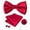 Red, variant on KAMBERFT Men's Black Paisley Pre-Tied Bow Tie 4-Piece Gift Set with Pocket Square, Cufflinks & Lapel Pin