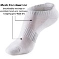 thumbnail image 2 of Womens Ankle Socks 5 Pairs Cushioned Running Athletic No Show Socks With Tab, 2 of 5