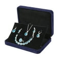 thumbnail image 6 of Womens 4 Pcs Jewelry Set with Created Topaz Oval Stones, Plus Sizes Available, 6 of 8