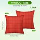 thumbnail image 3 of Uxcell Funda de Cojín Impermeable para Exterior de 2 Piezas, 20x20 Pulgadas, Textura de Tejido de Lino [Rojo], 3 of 7