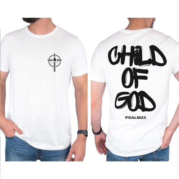 Christian Child Of God Psalm 23 Graphic T-Shirt for Men and Women