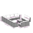 thumbnail image 4 of vidaXL 13 Piece Garden Lounge Set with Cushions Grey Poly Rattan, 4 of 5