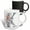 Multicolor, variant on 3drose, Pretty Orange, Pink and Gray Floral Monogram Initial K, 11oz Two-tone Green Mug