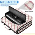 thumbnail image 6 of Zipper Binder with Shoulder Strap 2 inch 3 Ring Waterproof File Folder Organizer Bag 500 Sheet Red and Cream Diamond Shapes, 6 of 8