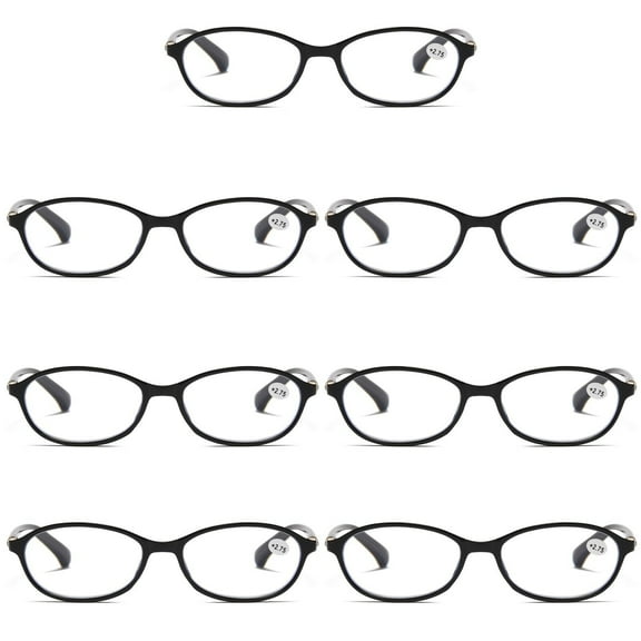 7 Pairs Womens Ladies Blue Light Blocking Reading Glasses Computer Gaming Readers 0.75