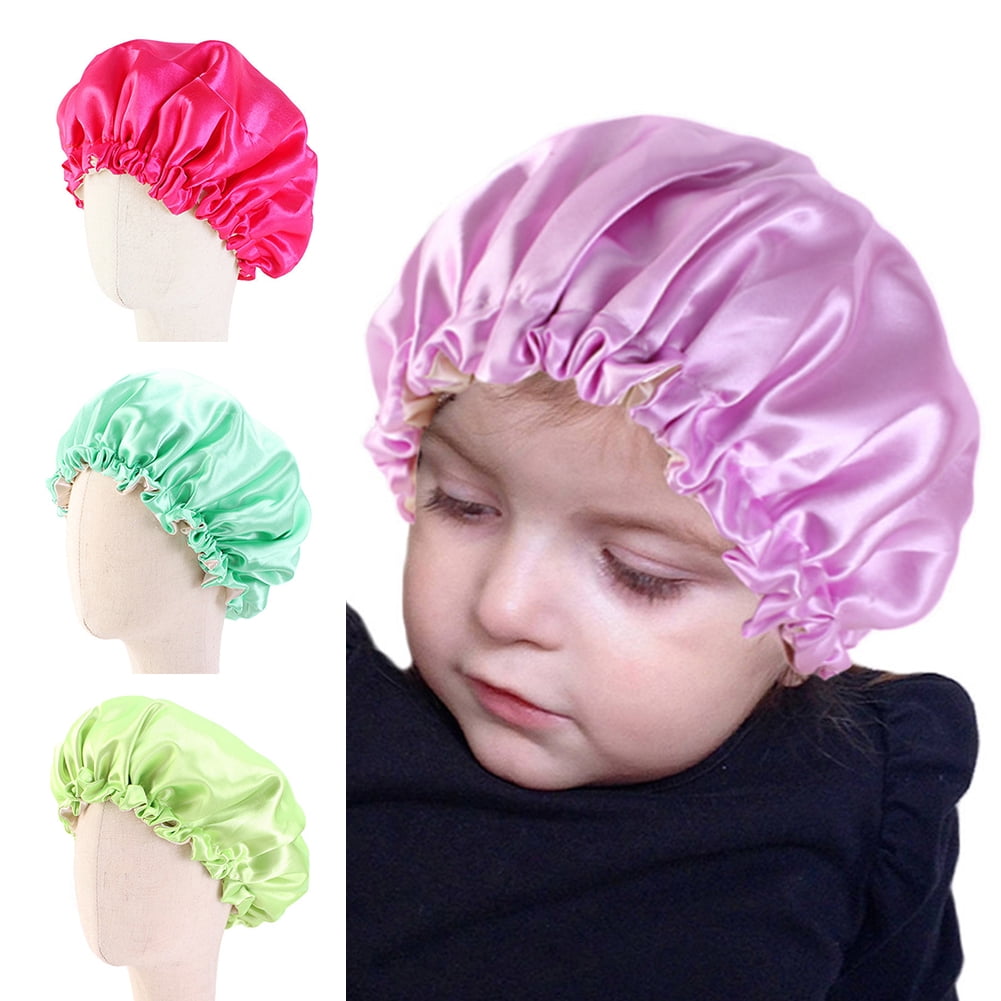 Yesbay Kids Adjustable Reversible Night Sleep Bonnet Shower Hair Care ...