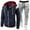 Navy*, variant on RUTAYY Men's Outfits Sports Suit Spring Winter Long Sleeve Hooded Sweatshirt and Pants Elegant Holiday Sets