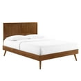thumbnail image 4 of Modway Alana Lit Plateforme Moderne en Bois Format Grand avec Pattes Évasées en Noyer, 4 of 11