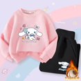 thumbnail image 1 of Cinnamoroll-Ropa deportiva Kawaii Anime Sanrio para niños, Conjunto de sudadera informal, pantalones de 2 piezas, ropa de dibujos animados para niñas lindas, otoño, 1 of 4