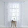 thumbnail image 4 of [BRAND CLEARANCE] White Rod Pocket Window Curtain Herringbone Thick Semi Sheer Premium Panels for Bedroom & Living Room Wedding Decoration (57x70.87), 4 of 6