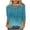 Multicolor, variant on Inleife Plus Size Women Tops Fashion And Leisure Printed V-Neck 3/4 Sleeve Casual Top