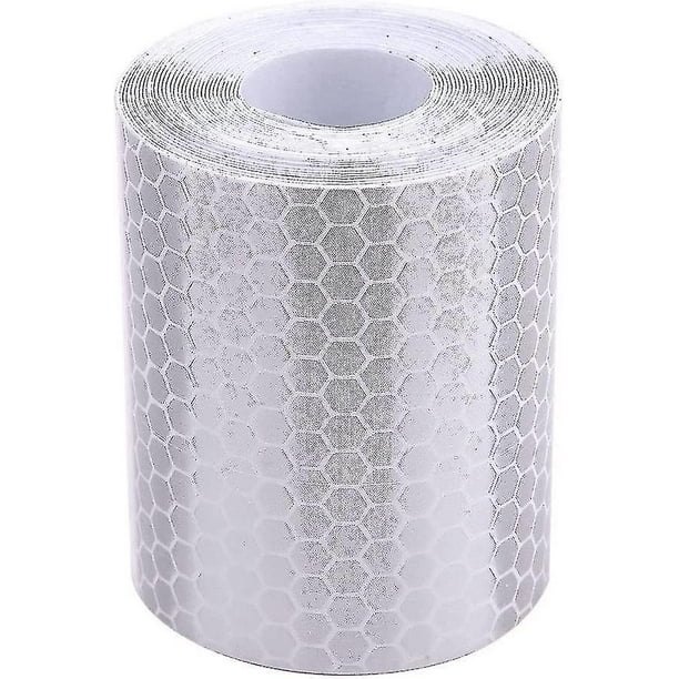 Cinta reflectante, 5 cm de ancho * 3 m de largo, reflectores para camiones, tractores, remolques de motocicletas automotrices, advertencia de seguridad (blanco) TA