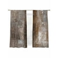 thumbnail image 6 of Brown Sheer Curtains for Living Room Bedroom Retro Oil Painting Modern Abstract Art Aesthetics Sheer Curtains 63 Inch Long 2 Panels Set Light Filtering Curtain Window Treatments Drapes, 6 of 6