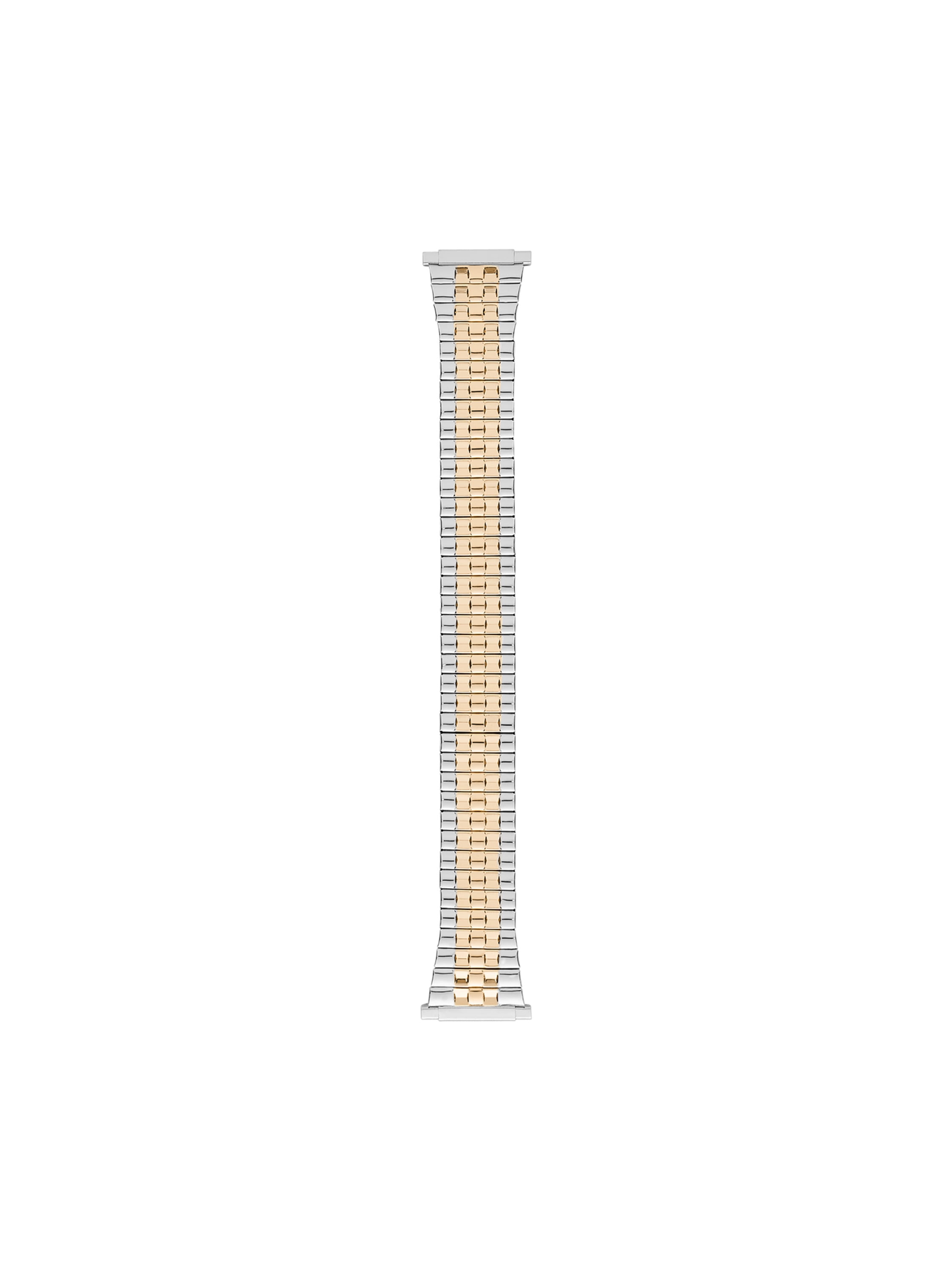 16-22mm Two-Tone Silver and Gold Stainless Steel Expansion Watch Band (FMDBA019)