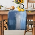 thumbnail image 5 of Dark Blue Abstract Table Runner, Modern Kitchen Table Runners Dress Scarves for Table Decorations Party/Restaurant/Indoor Outdoor Use, 18x72in, 5 of 9