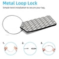 thumbnail image 2 of Square 2Pack PU Leather Gray Triangle Wave Cruise Luggage Tag with Privacy Cover and Stainless Steel Ring - Suitable for Travel Handbags Backpacks Luggage Tags, 2 of 6