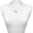 thumbnail image 2 of Delight Jewelry Silver-tone Love with Yellow Paw - Large Goldtone Lil Sister Heart Charm Necklace, 17.5"+2" Extender, 2 of 5